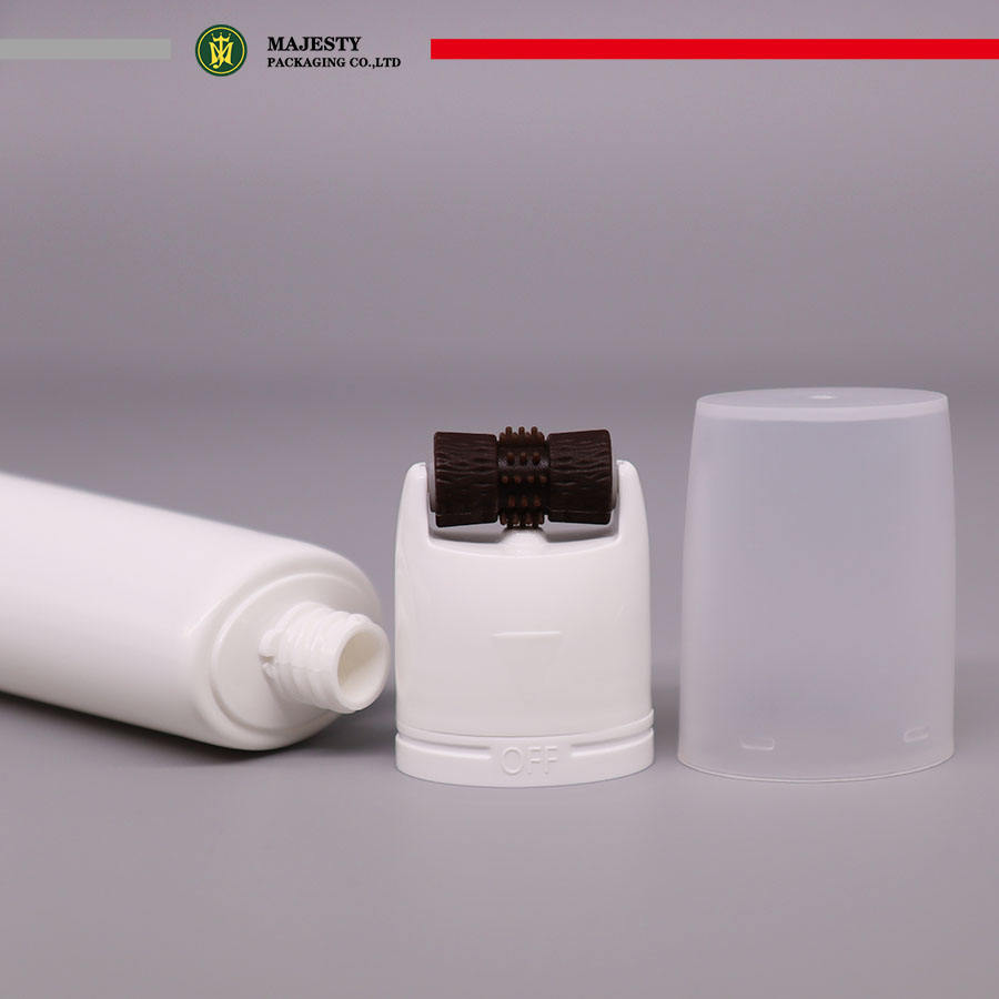 Applicateur de rouleau de Massage à interrupteur, Tube vide en plastique pour soins de la peau, emballage de cosmétiques, crème pour le visage, crème pour les yeux