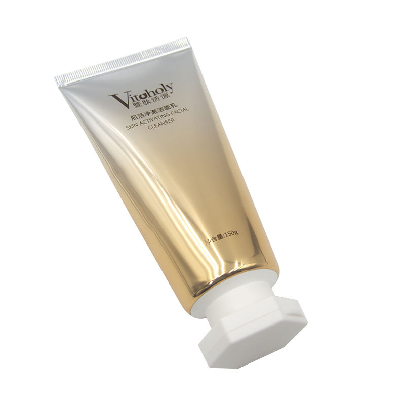 Tube à presser en plastique et aluminium laminé BB Cream imprimé personnalisé, emballage à couvercle rabattable avec logo pour lotion de soin des lèvres de protection solaire