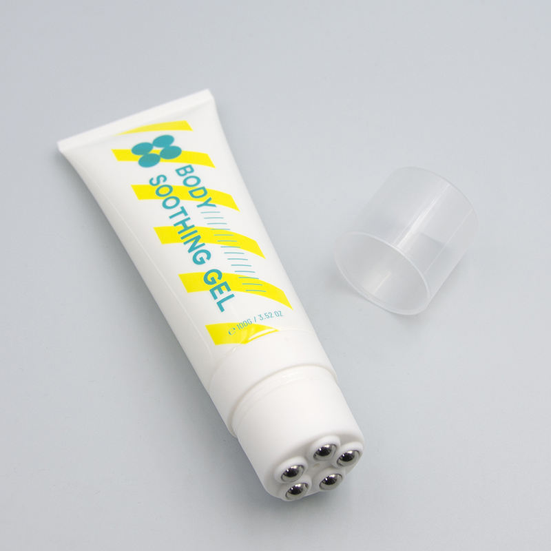Tube d'extrusion d'emballage cosmétique en plastique personnalisé 60 ml-150 ml avec tête de massage à 5 billes