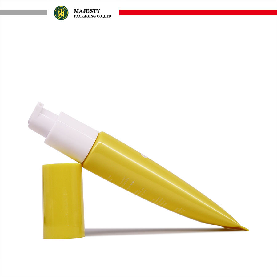 Tube de Lotion de pompe cosmétique en plastique personnalisé 30ml-60ml, Isolation de protection solaire, fond de teint liquide, emballage de tête de pompe à vide