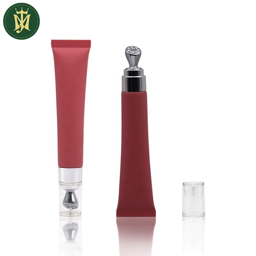 Tube de crème pour les yeux à presser cométique personnalisé, tête en céramique en alliage de Zinc, emballage de tuyau, 10ml, 15ml, 20ml