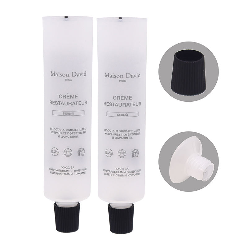 Tubes à presser vides en plastique transparent OEM pour crème de soin du visage, crème pour les mains, dentifrice, crème solaire, emballage de shampoing avec bouchon à vis