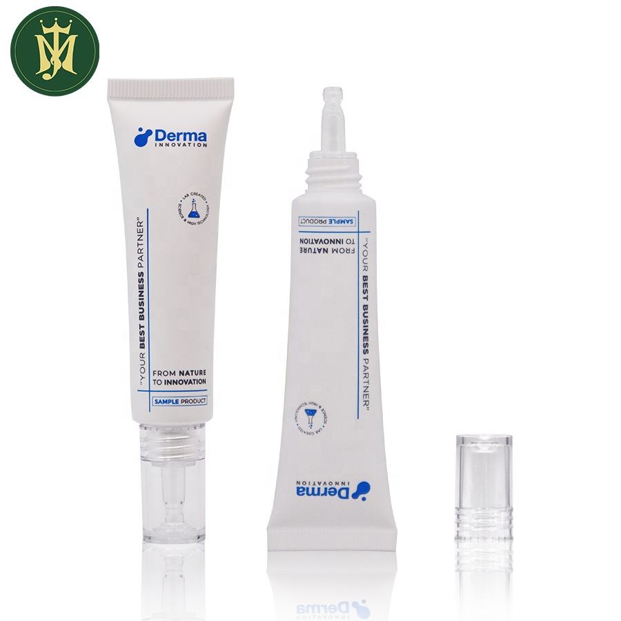 Tube en plastique pour crème pour les yeux, avec applicateur PETG, emballage en plastique pour soins de la peau, Tube vide pour cosmétiques, 10ml, 15ml