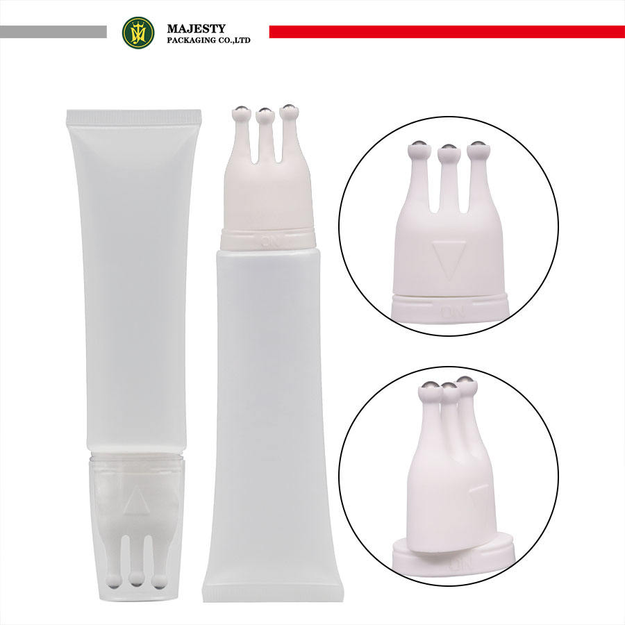 Tube d'emballage cosmétique de tube de massage de boule inoxydable d'OEM 3 pour l'emballage de soin de cuir chevelu de soin personnel