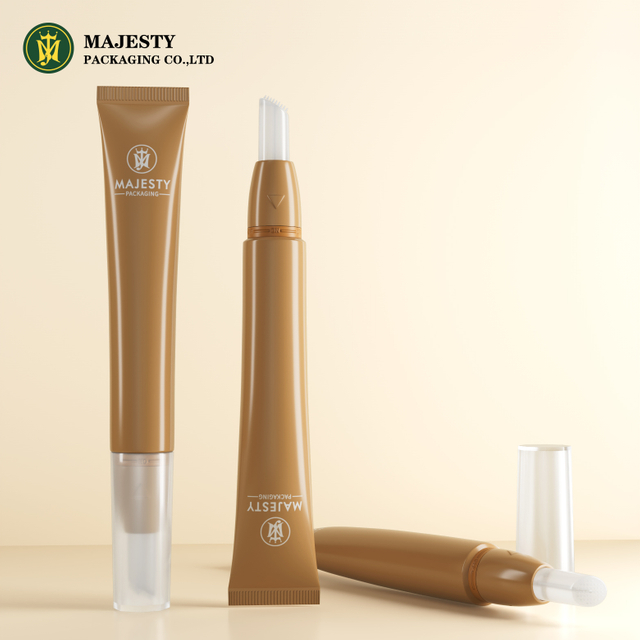 Tube souple en plastique Cosmetic PE avec applicateur à plusieurs usages pour l'emballage de maquillage