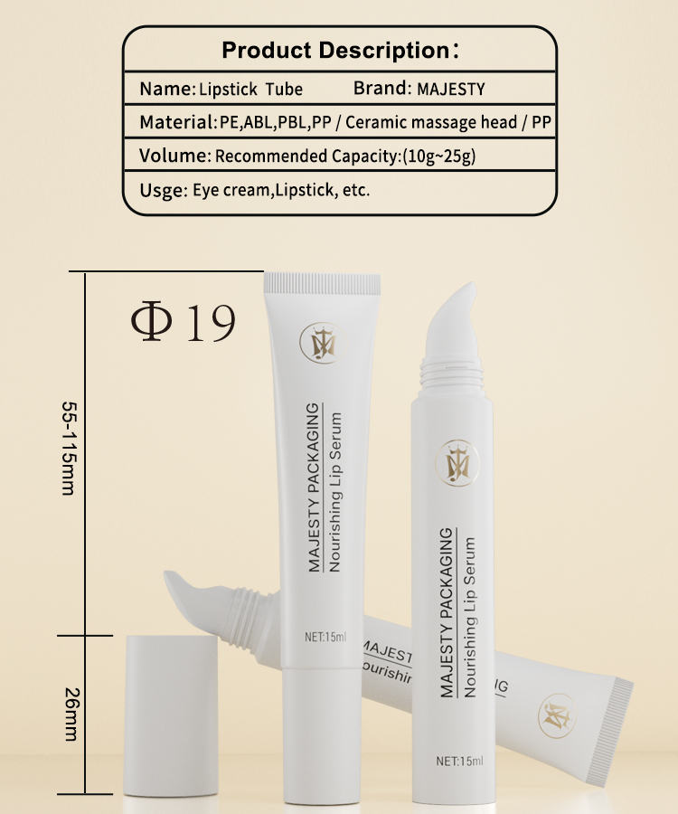 Tube personnalisable avec applicateur à lèvres incliné 