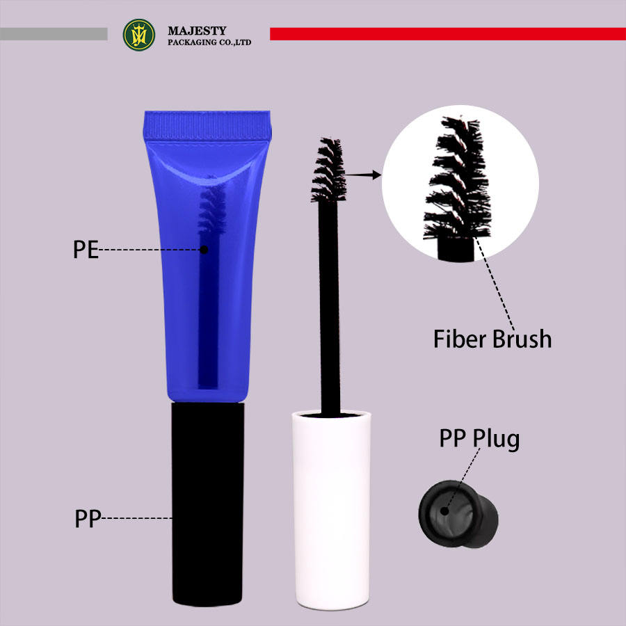 Tube de brosse à Mascara pour les yeux en matériau PE personnalisé de 16 à 19 mm de diamètre, capacité de 10 à 20 ml pour les cosmétiques tels que le rouge à lèvres et la crème