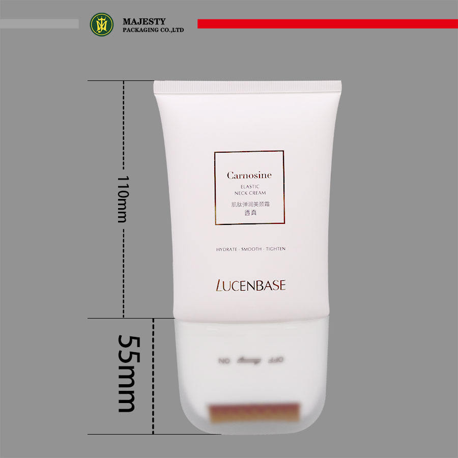 Tube de crème pour le cou de forme ovale personnalisée, 120g, tête de rouleau de Massage en Silicone, Tube vide avec interrupteur marche et arrêt, fonction de rotation
