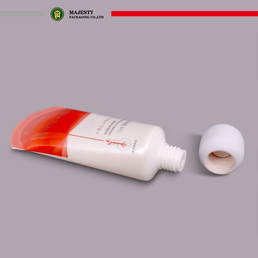 Tube à capuchon en céramique pour lotion pour le corps et crème pour les yeux, récipient en plastique à fermeture sectorielle de 30 à 50ml avec sérigraphie à usage cosmétique