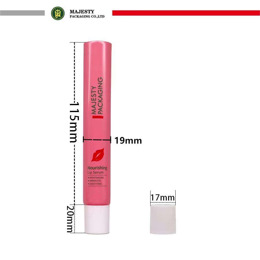 Tube de brillant à lèvres en Silicone, applicateur personnalisé de 19mm, Tubes en plastique cosmétique à presser de 15ml et 20ml