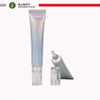 Récipient personnalisé pour crème pour les yeux, Tube PE souple argenté de 10ml 20ml avec étiquette UV pour cosmétiques, Tube à presser ABL