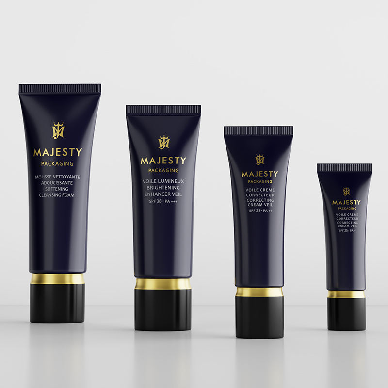 Tube de crème pour les yeux vide en plastique souple de luxe OEM 30 ml-60 ml Tube cosmétique d'emballage liquide et de protection solaire pour fond de teint