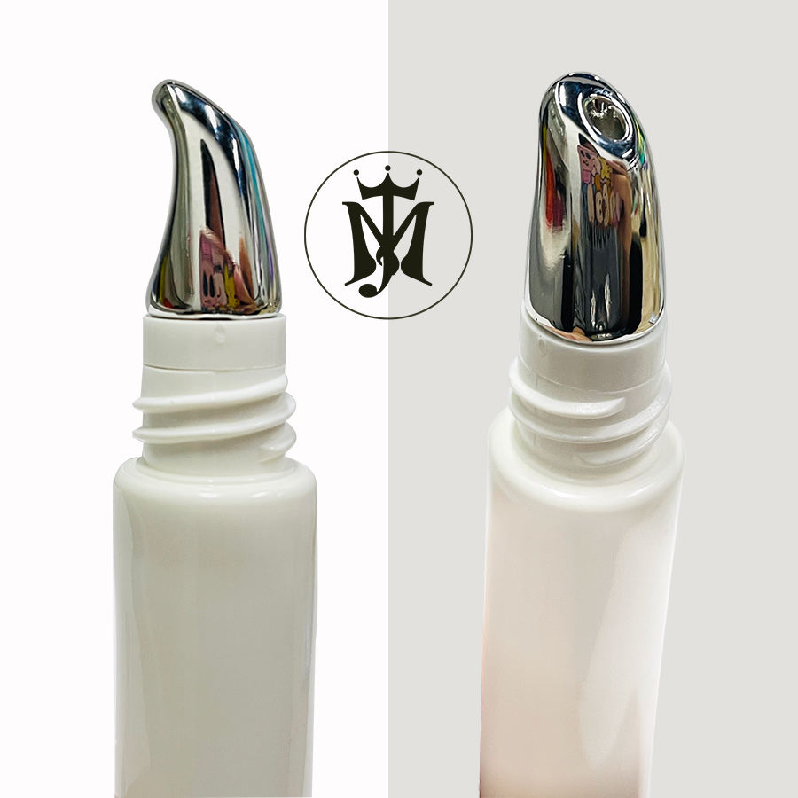 Applicateur vide en alliage de Zinc, masseur, Tube cosmétique, pointe métallique brillante, pour presser les lèvres, Tube personnalisé, 7ml, 10ml, 20ml