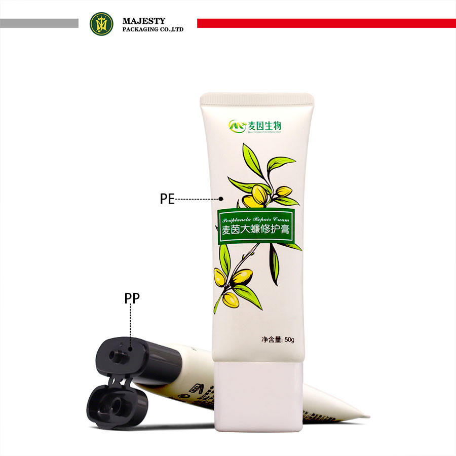 Tube en plastique recyclable respectueux de l'environnement pour cosmétiques et crème solaire, emballage à compression douce pour lotion pour les mains