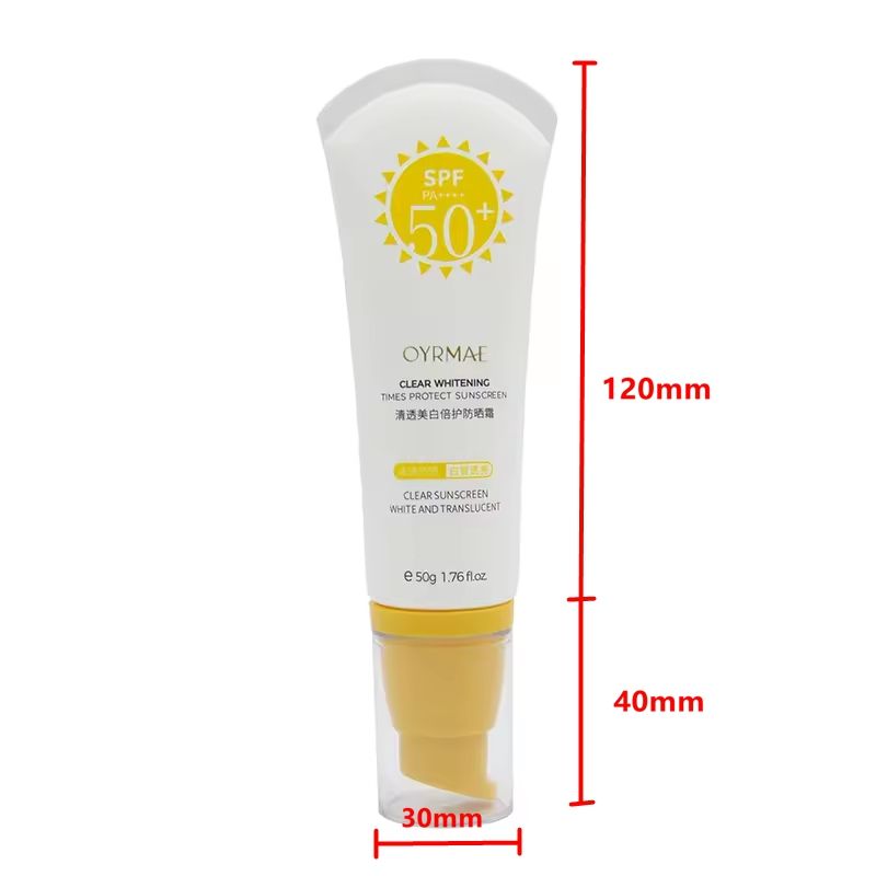 Tête de pompe de 50ml, prix d'usine Direct, Tube vide personnalisable pour lotion pour le corps et BB crème, usage cosmétique