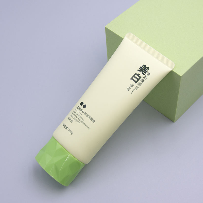 Tube ovale cosmétique OEM100ML-120ML, pour crème pour les yeux, soins de la peau, lavage du visage et protection solaire, Tube à presser avec dessus à vis