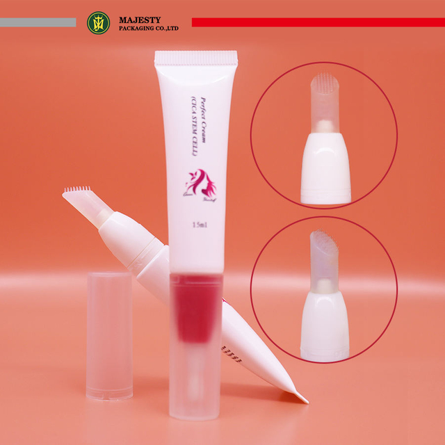 Mini Tubes d'emballage en plastique pour baume à lèvres, avec applicateur en Silicone, récipients vides pour baume à lèvres, Tube à presser de Massage, 5ml/10ml/15ml