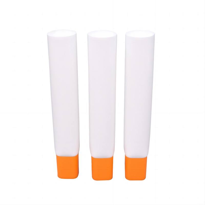 Tube cosmétique de forme carrée OEM 50ml, buse à presser vide et souple, crème de fond de teint, soins de la peau, crème pour les yeux, impression d'écran