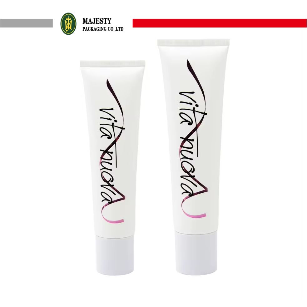 Emballage personnalisable en PE pour crème pour les mains et nettoyant pour le visage, Tube à presser en plastique souple, Tube de lavage du visage, Tube de protection solaire, bouchon à vis, 100g