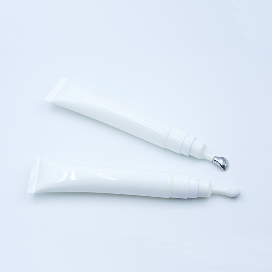 Emballage cosmétique vide personnalisé de haute qualité de 20ml, Tube d'essence de crème pour les yeux en alliage de Zinc avec tête de Massage vibrante avec Logo personnalisé