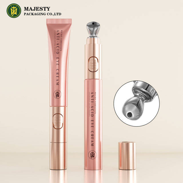 Coine de tube de crème à l'œil vide OEM / ODM avec tube cosmétique personnalisé applicateur en métal