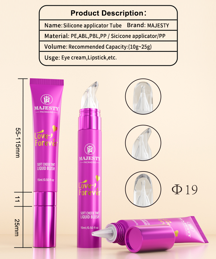 liptube personnalisable avec applicateur en silicone 