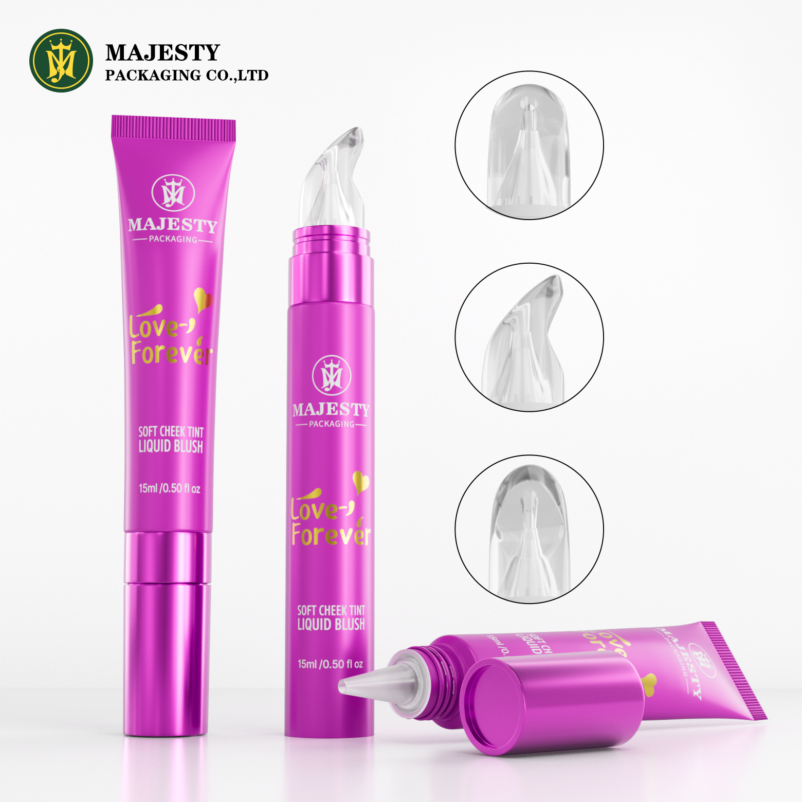 ODM / OEM Fabriqué Liptube entièrement personnalisable avec applicateur en silicone