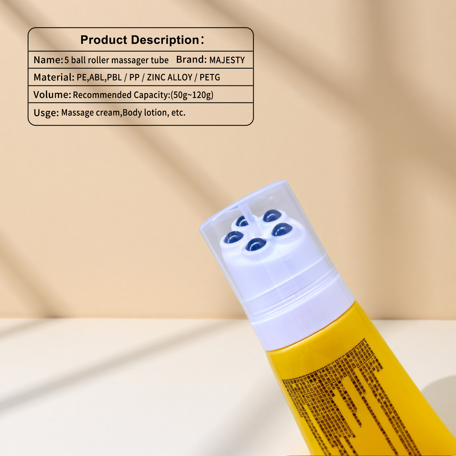 Applicateur en silicone en plastique cosmétique