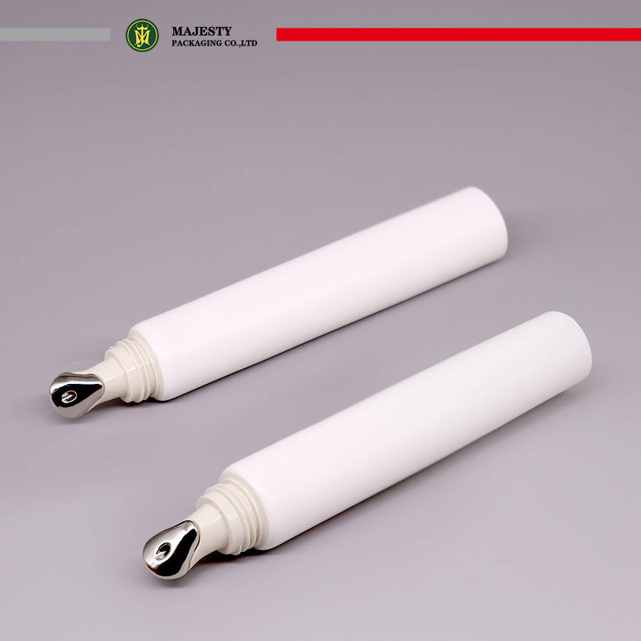 Tube de crème pour les yeux en plastique, nouvelle série avec applicateur en alliage de Zinc, emballage de Tube cosmétique en plastique, Tube de soins de la peau 10ml 20ml 30ml