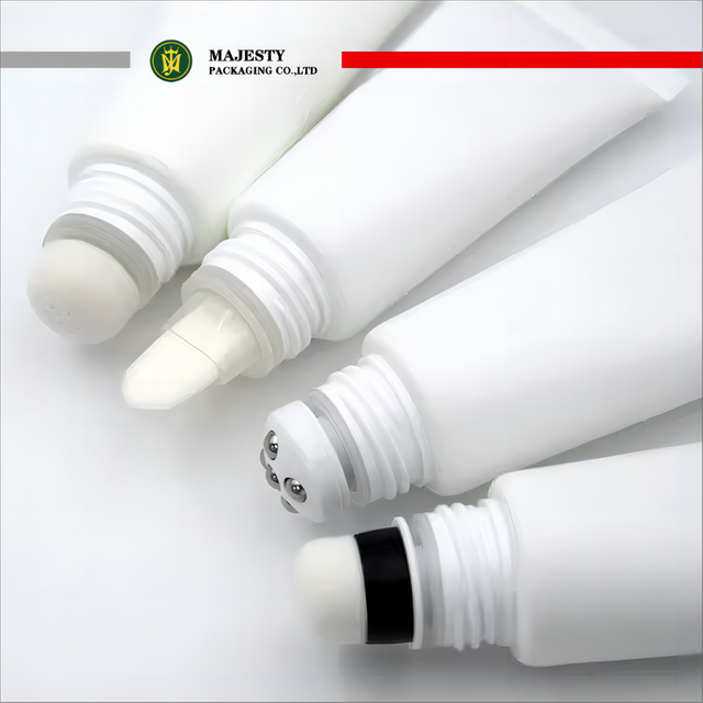 Tube de crème à presser cosmétique multifonction personnalisé, pour le lavage du visage et la crème pour les yeux, brosse en silicone, boule roulante, emballage en plastique