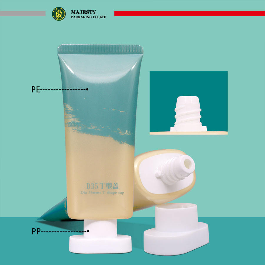 Tube en plastique vide emballage BB crème crème solaire crème pour les mains Tube ovale soins de la peau cosmétique Tube en plastique emballage 50 ml