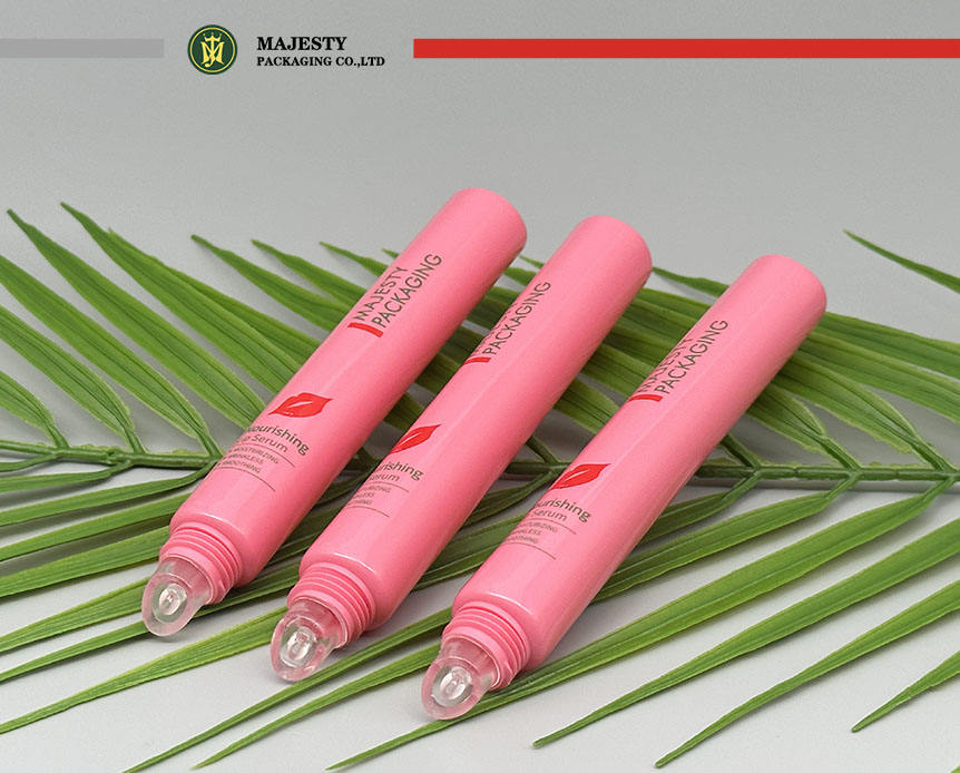 Tube cosmétique souple pour rouge à lèvres, brillant à lèvres, baume à lèvres avec applicateur en Silicone souple, emballage cosmétique en plastique, Tube en plastique de 10 à 30ml