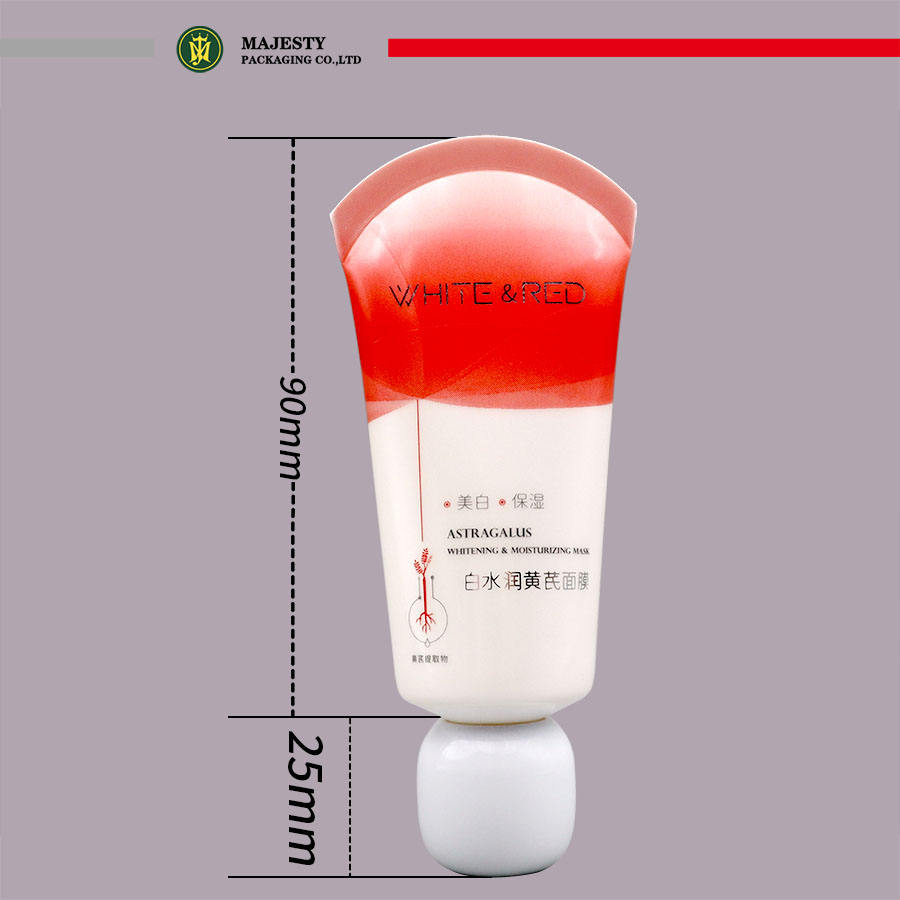 Tube à capuchon en céramique pour lotion pour le corps et crème pour les yeux, récipient en plastique à fermeture sectorielle de 30 à 50ml avec sérigraphie à usage cosmétique