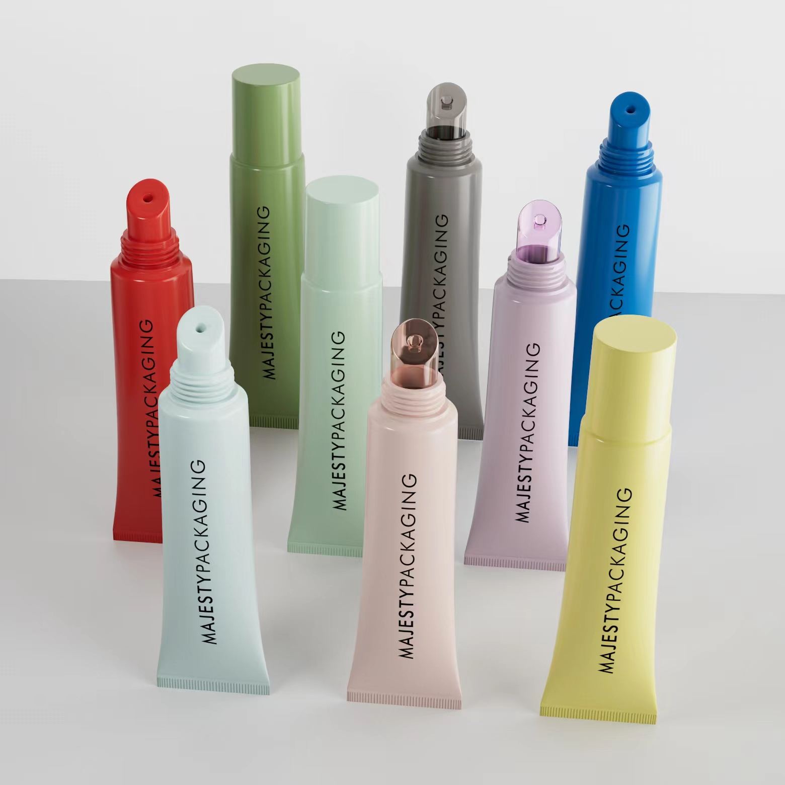 Emballage de Tube cosmétique en plastique Vibrant coloré emballage de Tube de rouge à lèvres baume à lèvres emballage de Tube de maquillage 10 ml 15 ml 30 ml