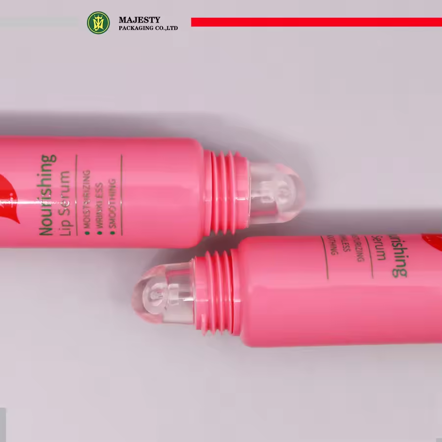 Tube de brillant à lèvres en Silicone, applicateur personnalisé de 19mm, Tubes en plastique cosmétique à presser de 15ml et 20ml