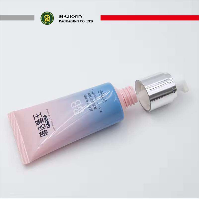 Emballage personnalisé pour écran solaire, crème de lait pour le visage, Tubes à presser, récipient cosmétique avec applicateur de pompe sans air