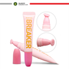 Tube de rouge à lèvres en plastique rose personnalisé, 16MM, 2 couches, applicateur à presser PE, Tube vide de brillant à lèvres pour cosmétiques