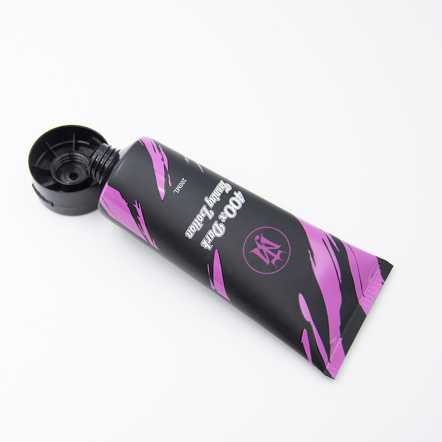 Tube d'emballage de Lotion PE noir mat personnalisé de 150 Ml, Tubes à presser vides en plastique pour protection solaire pour le visage, shampoing et masque, cosmétiques