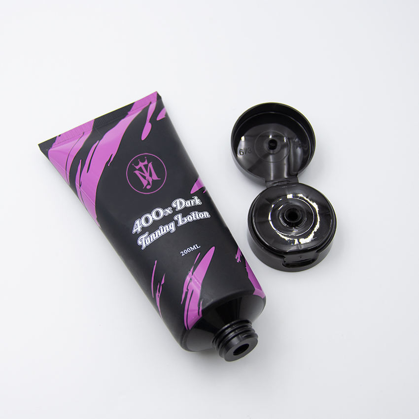 Tube d'emballage de Lotion PE noir mat personnalisé de 150 Ml, Tubes à presser vides en plastique pour protection solaire pour le visage, shampoing et masque, cosmétiques