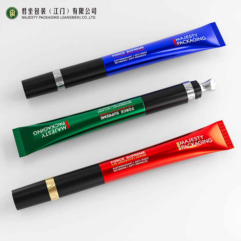 Tubes en plastique de Massage électrique haut de gamme, Logo personnalisé 15ml 20ml, crème pour les yeux en aluminium vide, alliage de Zinc, application métallique vibrante