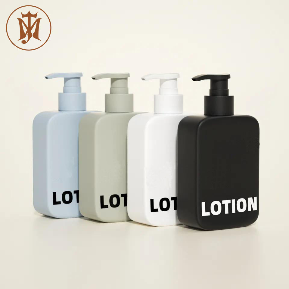 Vide 150ml 300ml luxe douche Gel pompe HDPE bouteille en plastique emballage plat carré shampooing et revitalisant bouteilles pour cheveux