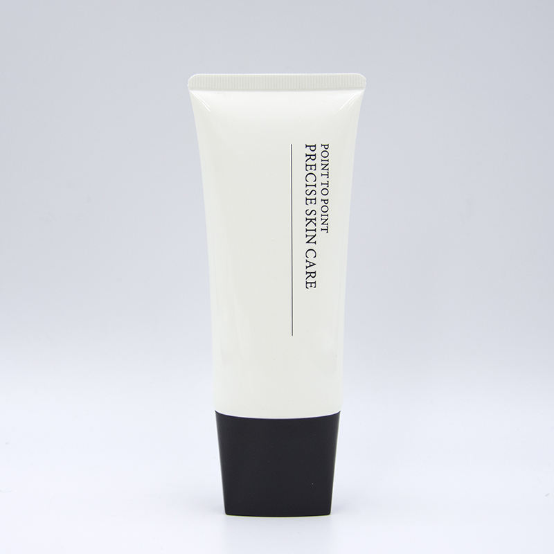 Tube à presser en plastique souple pour crème nettoyante pour les yeux, protection solaire, conception à rabat pour les soins de la peau