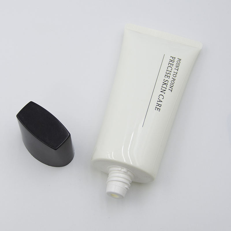 Tube à presser en plastique souple pour crème nettoyante pour les yeux, protection solaire, conception à rabat pour les soins de la peau
