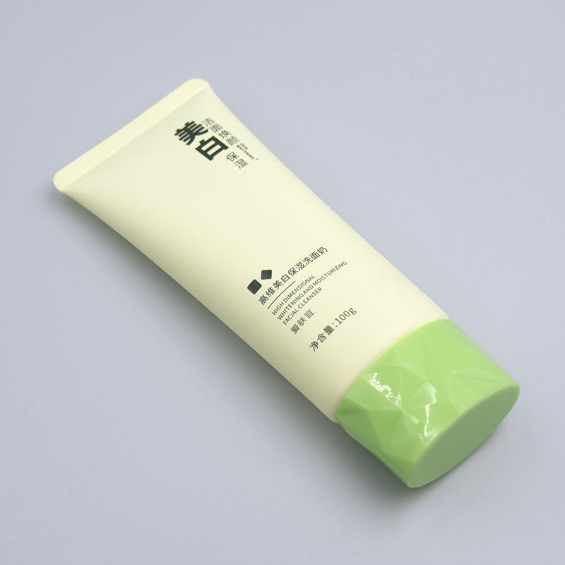 Tube ovale cosmétique OEM100ML-120ML, pour crème pour les yeux, soins de la peau, lavage du visage et protection solaire, Tube à presser avec dessus à vis