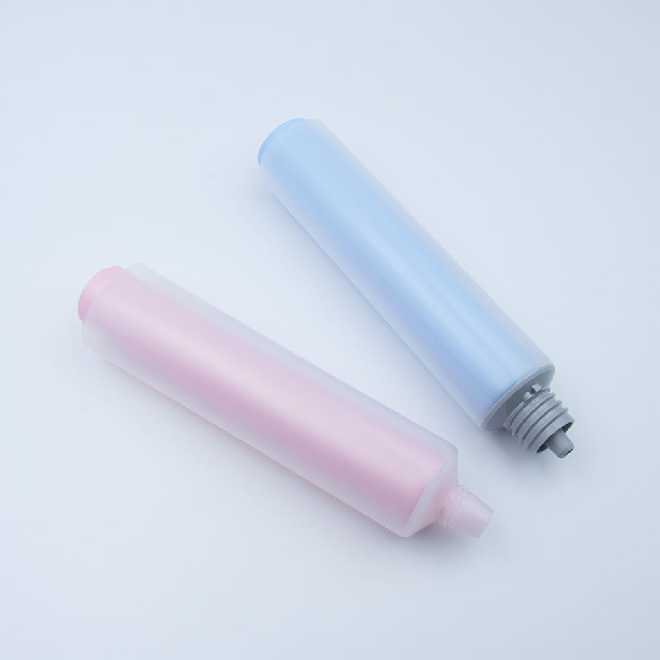 Tube cosmétique en plastique Transparent à Double chambre à compression douce, emballage Double pour soins de la peau, Tubes en plastique vides pour Lotion crème