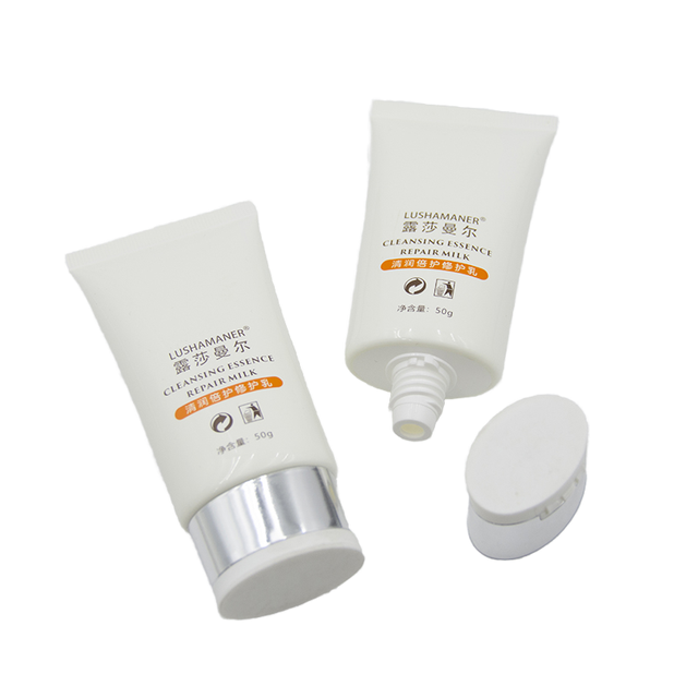 Tube cosmétique plat en plastique avec Logo personnalisé, Tube ovale pour soins de la peau, pour crème BB et crème solaire pour masques faciaux, emballage de cosmétiques