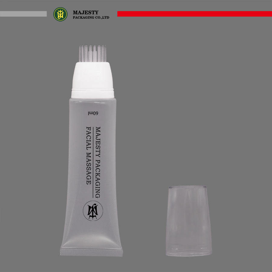 Tube de shampoing vide personnalisé pour teinture capillaire, Tubes transparents à presser pour teinture capillaire, applicateur de brosse en Silicone avec Massage de la tête