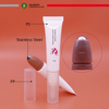 Tubes d'emballage en plastique personnalisés pour baume à lèvres, 5ml/10ml/15ml, avec boule en acier inoxydable, conteneurs vides, Tube de brillant à lèvres en plastique