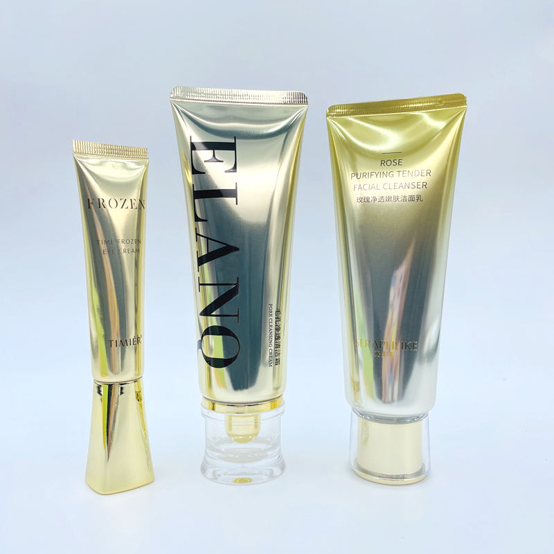 Nettoyant pour le visage PE, crème pour les mains, Tube à presser en plastique souple, bouchon à vis, protection solaire, capuchon en cristal ABS, Tube de lavage du visage, cosmétiques, 100g