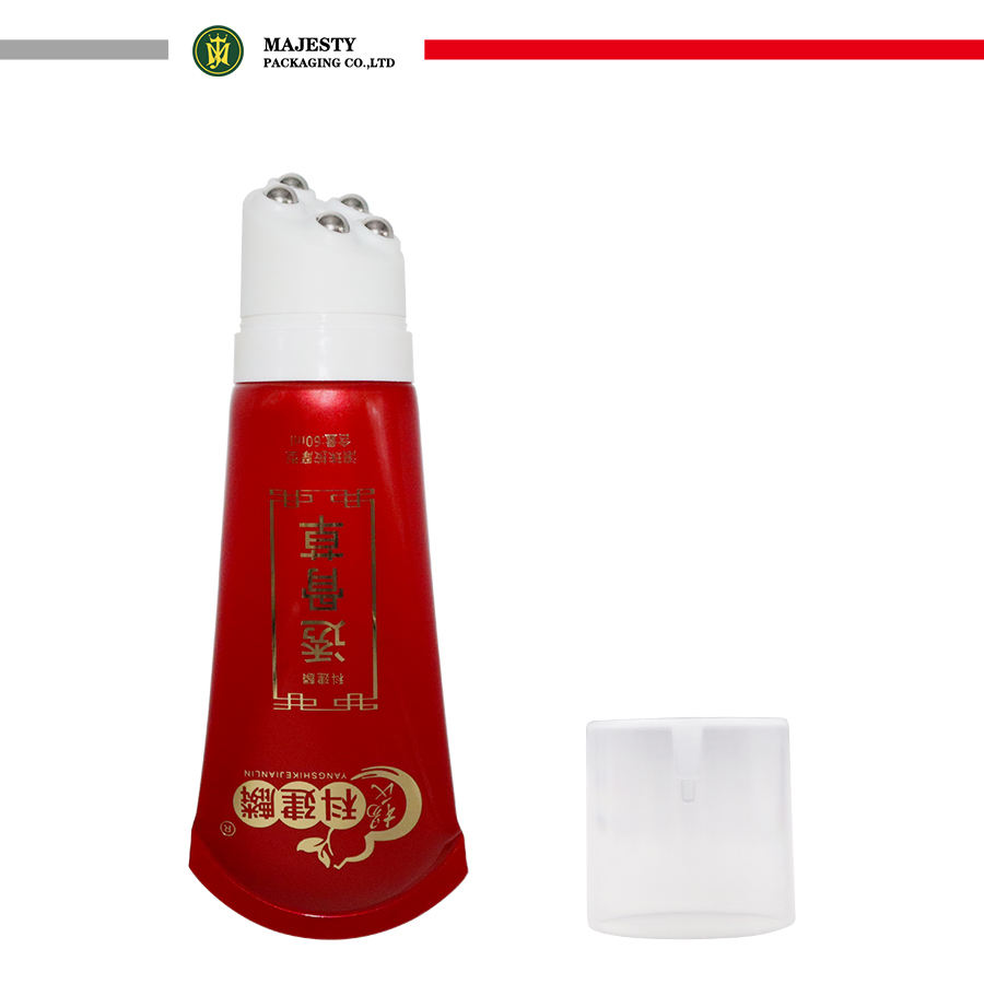 Tube en plastique multifonctionnel personnalisé de 30ML à 250ML, pour crème pour les yeux, tuyau cosmétique, tête de Massage à bille, comprend un emballage d'extrusion